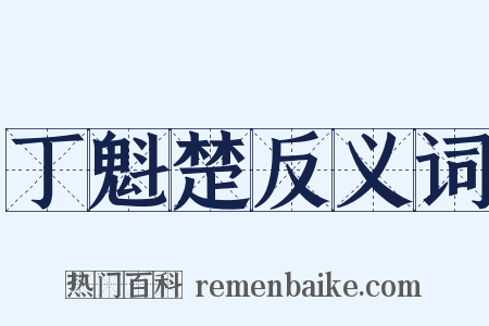 丁魁楚反义词是什么意思的图片
